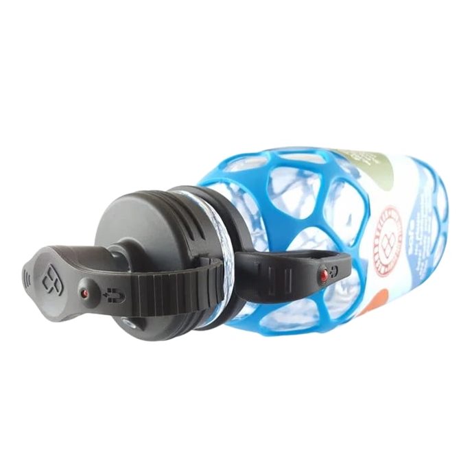 Glass Bottle with Glass Straw - Blue Thumbnail 4