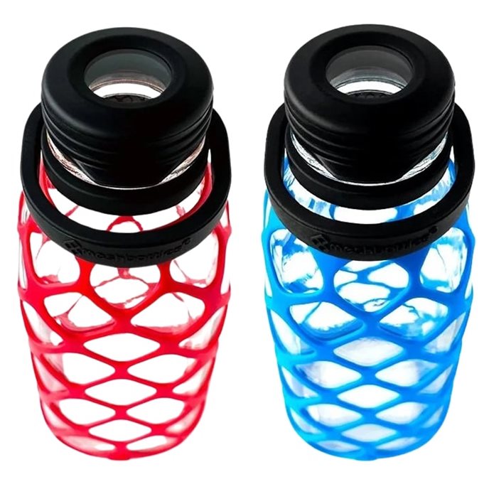 Glass Bottle with Glass Top - Red & Blue Discounted 2 Pack Thumbnail 2