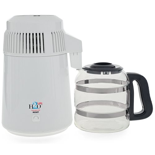 Model 300D Dental and Laboratory Water Distiller - White Baked Enamel with Glass Carafe Thumbnail